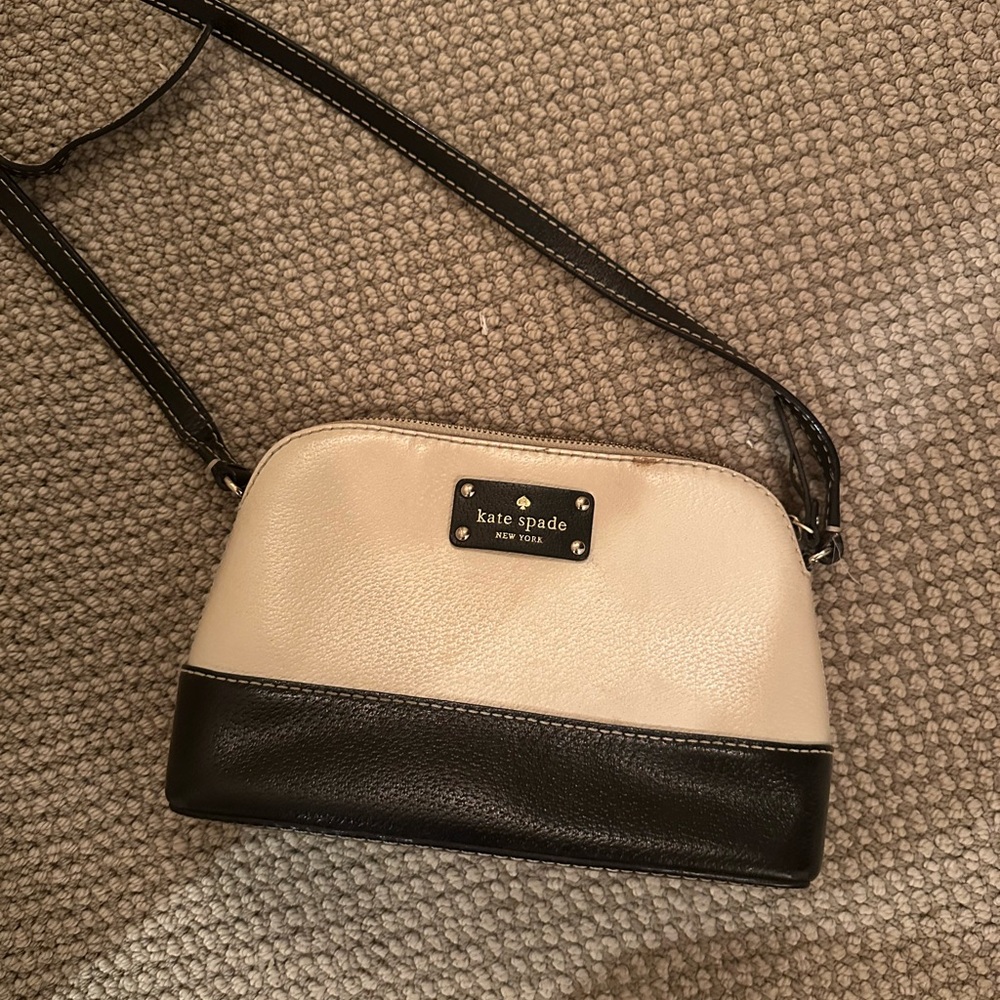 Kate Spade Black and Cream Crossbody Bag